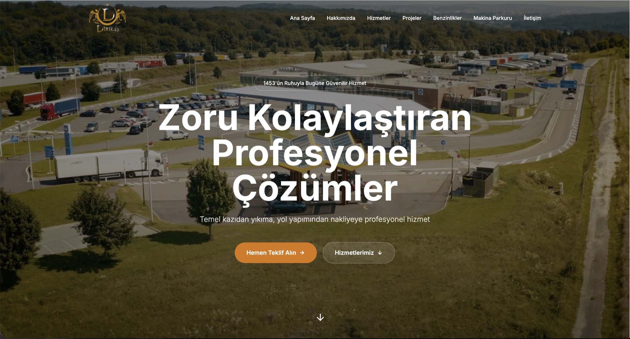 Diriliş Hafriyat web sitesi ekran görüntüsü