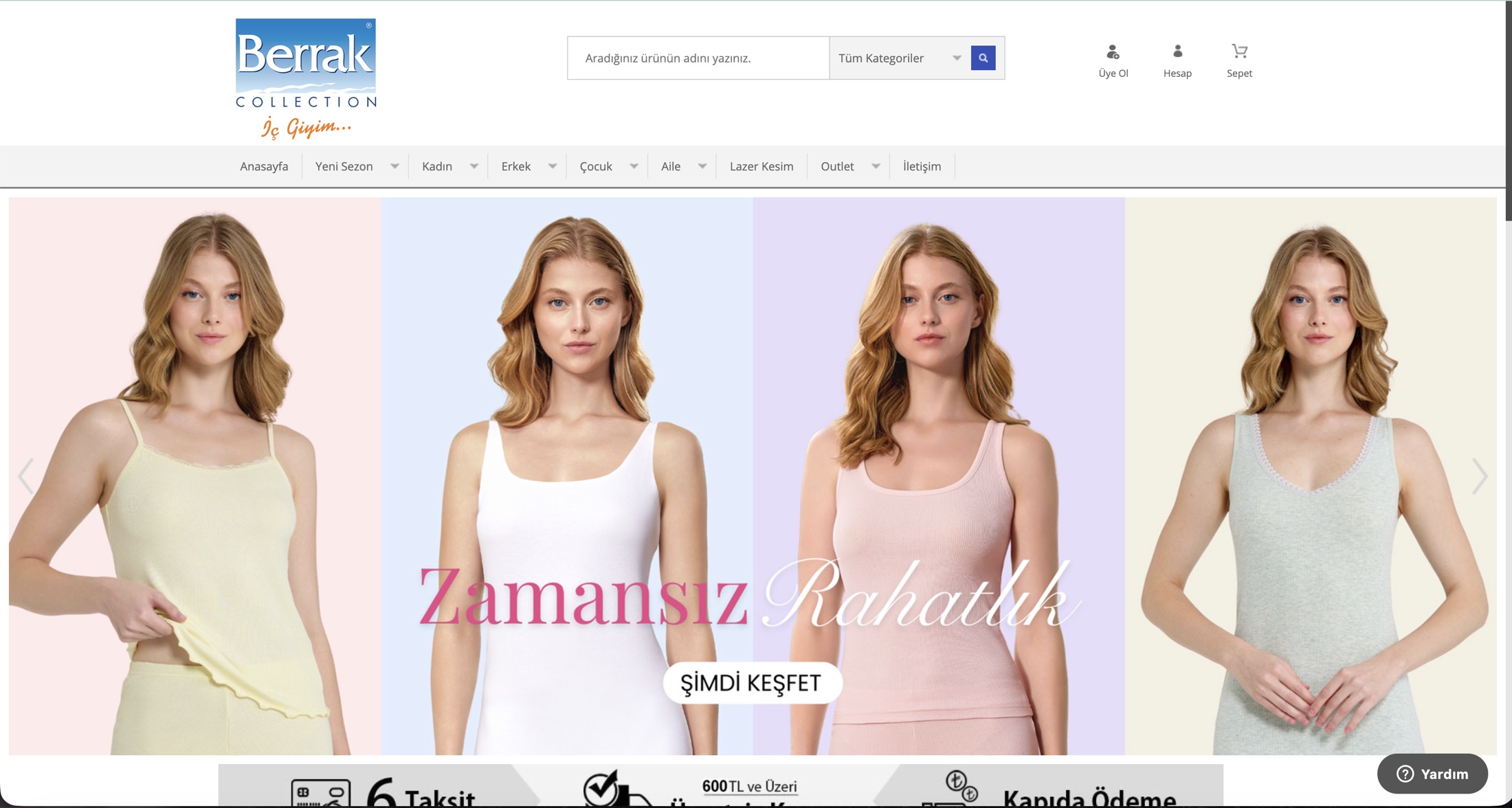 Berrak Collection web sitesi ekran görüntüsü