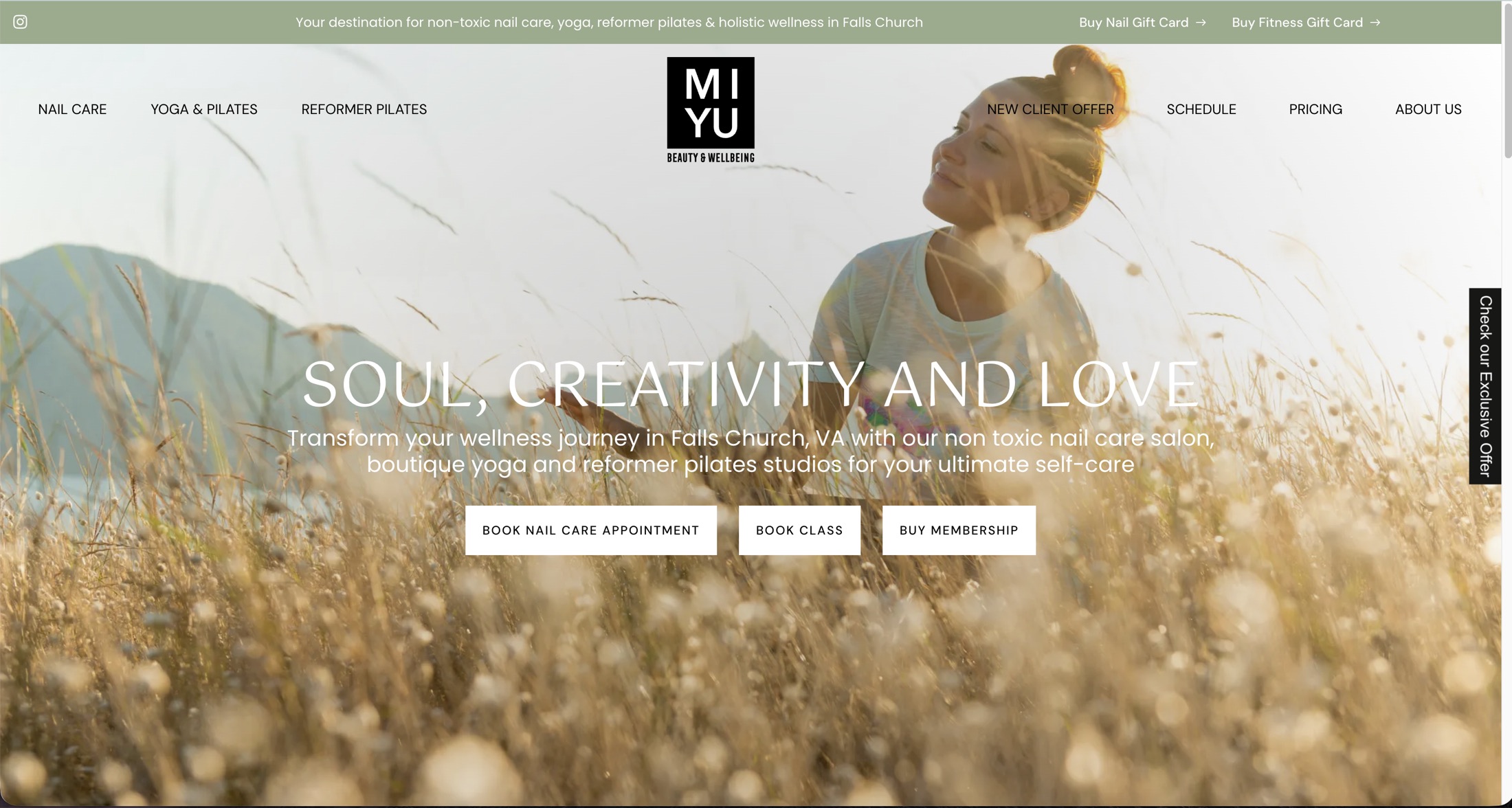 Miyu web sitesi ekran görüntüsü
