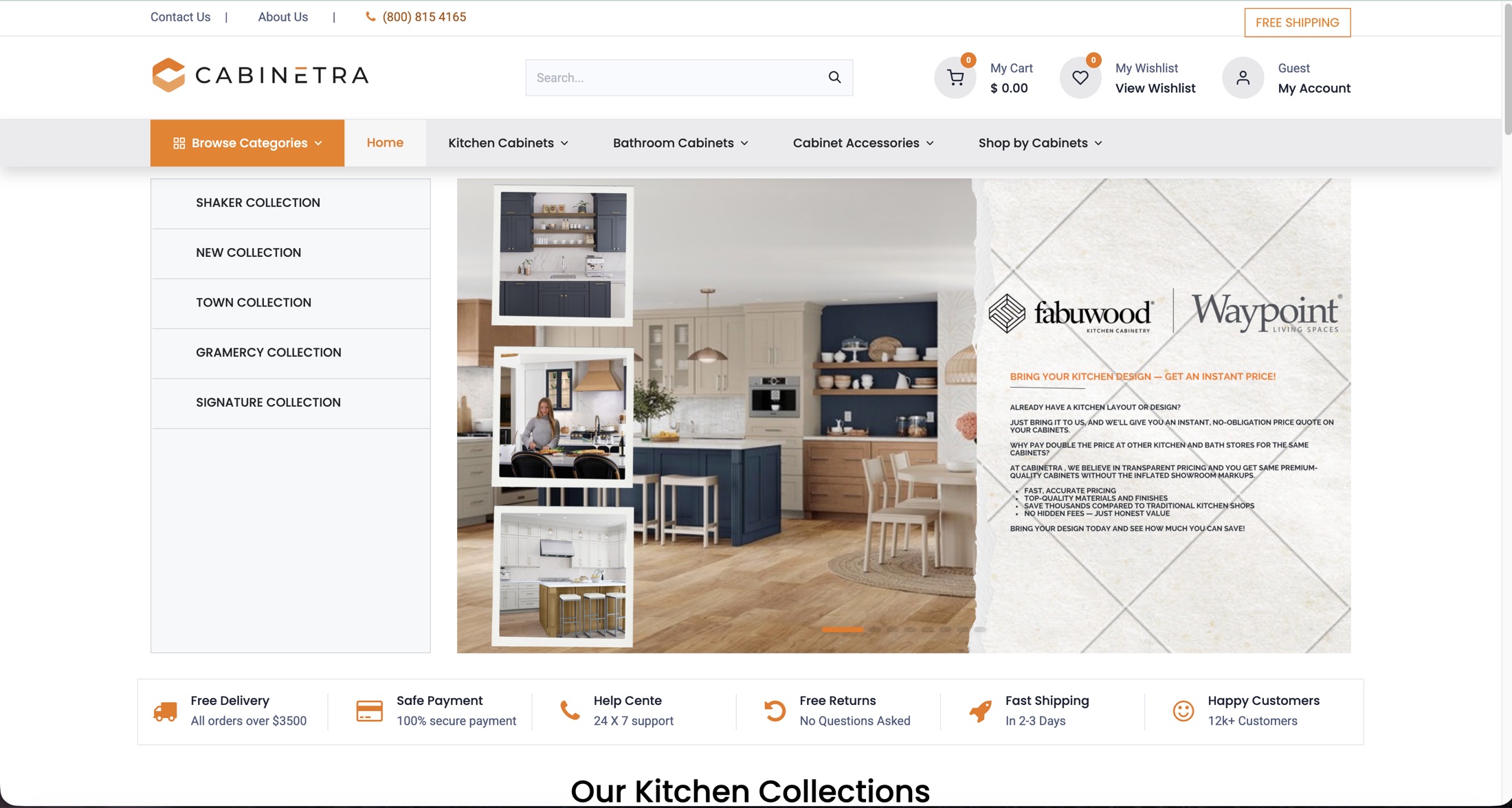 Cabinetra web sitesi ekran görüntüsü