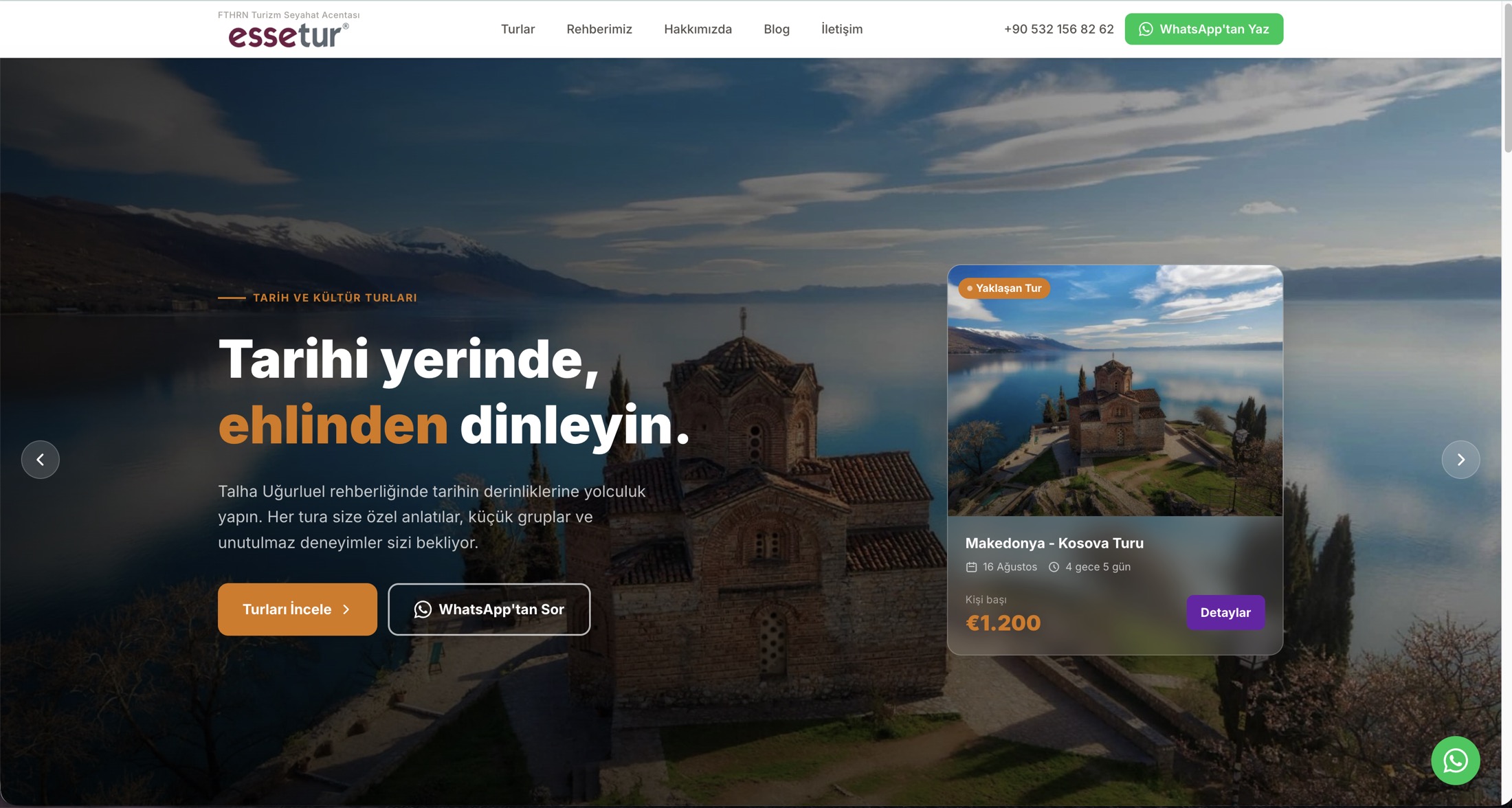 Essetur web sitesi ekran görüntüsü